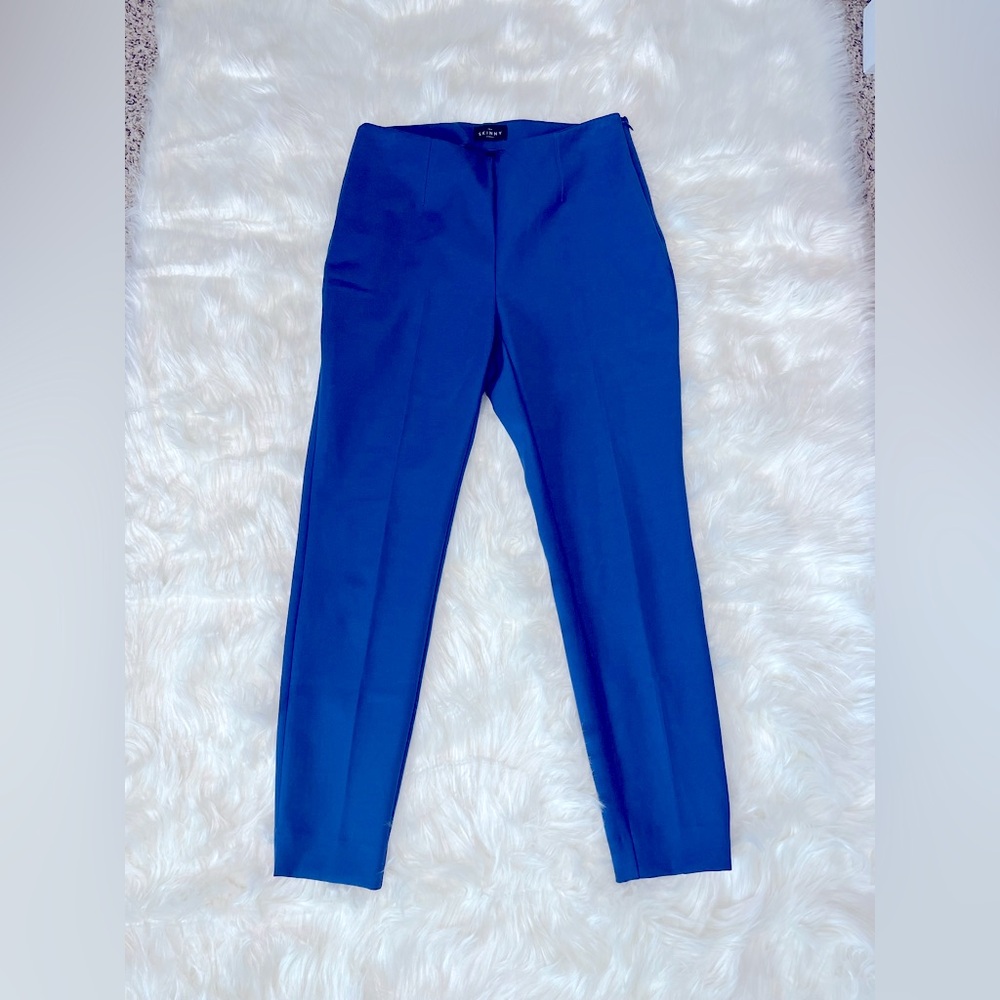White House Black Market The Skinny Ankle Pant Royal Blue Size 4S CB120